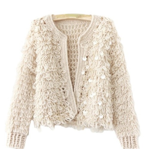 Lady cute crochet sequin - crochet,
