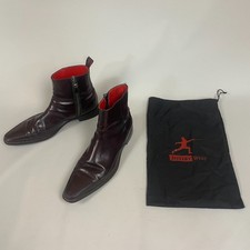 Jeffery-West Maroon Leather Harrison Ankle Boots - Size 11 - Goodyear Welted