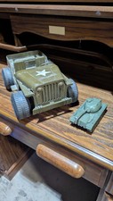 Old Toy Jeep And Army Tank No