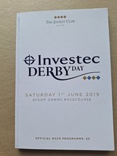 EPSOM DERBY 2019 RACECARD - HAND-SIGNED SEAMIE HEFFERNAN (ANTHONY VAN DYCK)