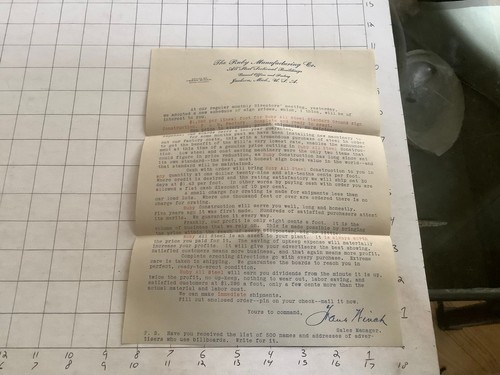 Early 1910 letter - 1910's, ruby