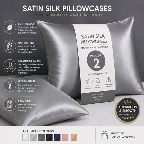 Luxury satin silk pillowcases - silk,