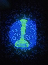Uranium Glass Candle Stick