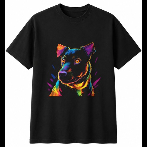 Colourful patterdale terrier - colourful,
