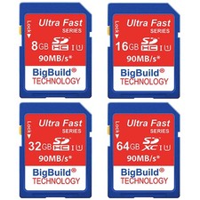 8GB to 64GB SD Memory Cards