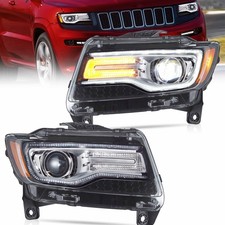 VLAND Full LED  Headlights For 2011-2013 Jeep Grand Cherokee w/Animation DRL