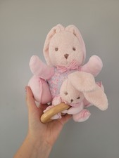 Kaloo Lilirose Boule Pink & Blue Floral Bunny Rabbit Comforter Soft Toy Musical