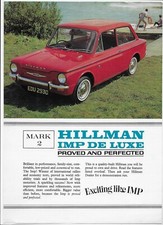 1966 Hillman Imp De Luxe Mark 2 car leaflet