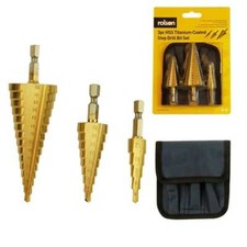 Rolson 3pc Titanium Step Drill