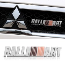 RALLIART ASX Modified Metal Car Emblem Front Grille Trunk Emblem Badge Sticker