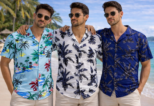 Mens flower hawaiian - hawaiian, shirt