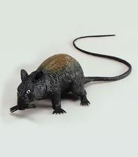 Black Rat with Squeak 13cm