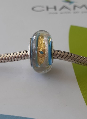 Chamilia blue murano gold - blue,