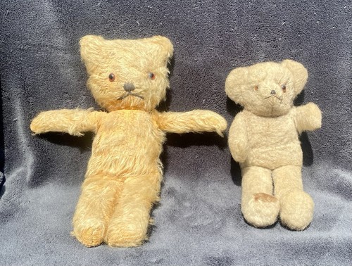 Pair vintage 1940s teddy bears - 1940s,
