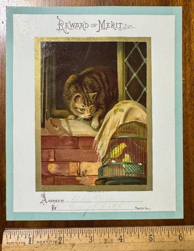 Victorian large calico cat - victorian,