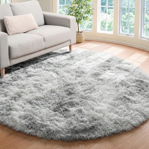 Round fluffy rugs large - fluffy,