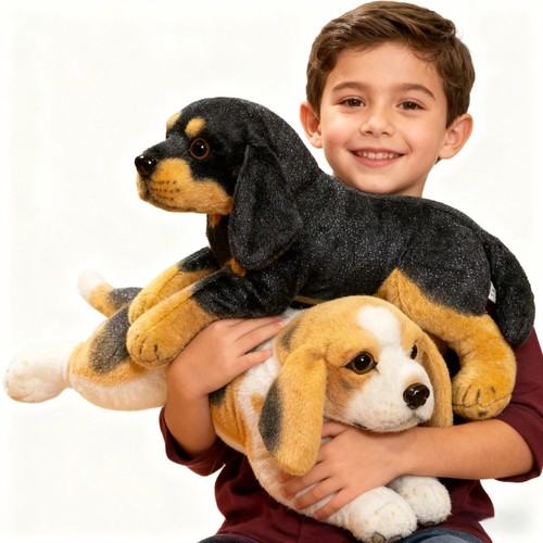 Dog plush toy realistic - plush,