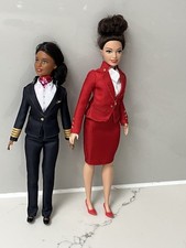 Barbie X Virgin Atlantic 2016 Pilot And Stewardess Dolls