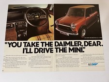 Original 1979 Classic Mini 1100 Special Magazine Advert Poster Man Cave Retro