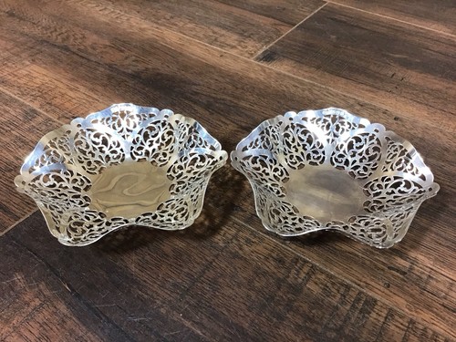 Pair vintage pierced silver - vintage,