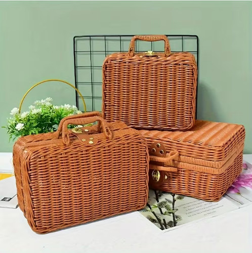 Vintage woven basket - vintage,