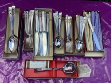 Vintage Cutlery Set Hampton Court 53 Piece Silver Plated Community Plate Boxed 
