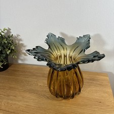 MCM Amber Stretch Glass Vase