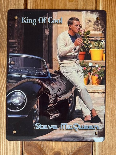 Steve mcqueen with his jaguar - steve,