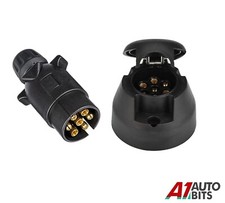 7 Pin Towing Electrics Plug And Socket 12n Type For Caravan Trailer Lights SET