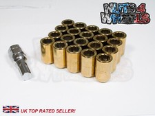 Gold tuner wheel nuts - wheel,