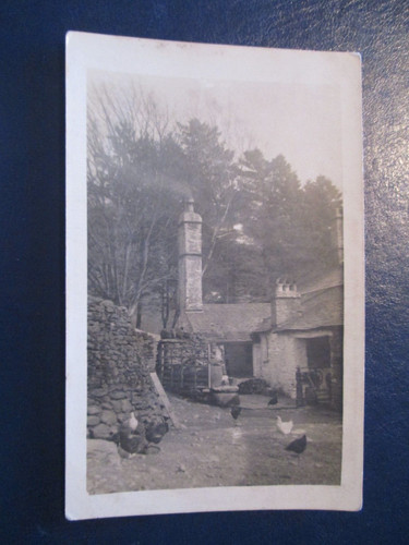 Postcard cottage farm yard - cottage/farm,