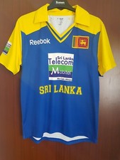 Sri Lanka 2011 World Cup Cricket Shirt Jersey Reebok Size S Blue Yellow Telecom