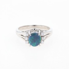 Black Opal Design Ring