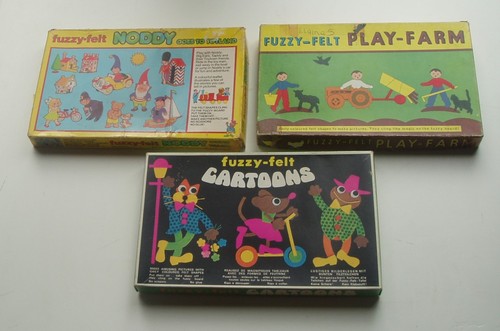 Vintage fuzzy felt boxed sets - vintage,