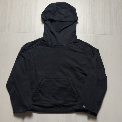 Alo yoga cropped hoodie black - yoga,