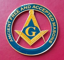 Masonic Round Brass and enamel