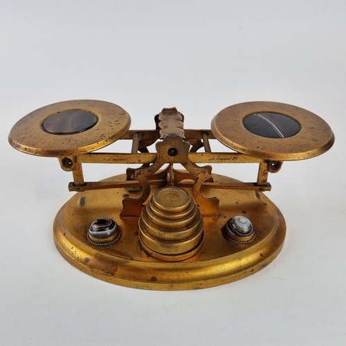 Fine antique brass postal - fine,
