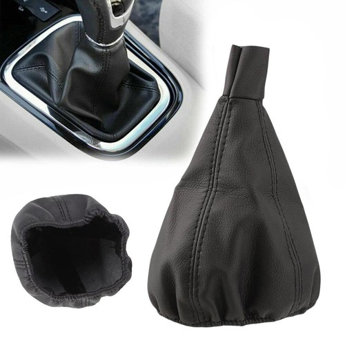 Black leather car - car, interior