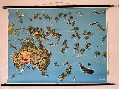 Vintage australasia map - australasia,
