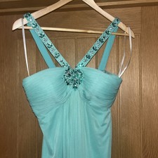 Xscape by Joanna Chen Seaform Chiffon Embellished Sleeveless Gown Dress UK8 £150