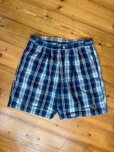 Men vintage 90s blue plaid - men’s,