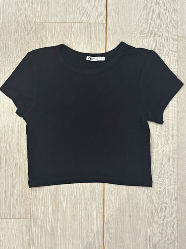 Zara women black cropped - women's,