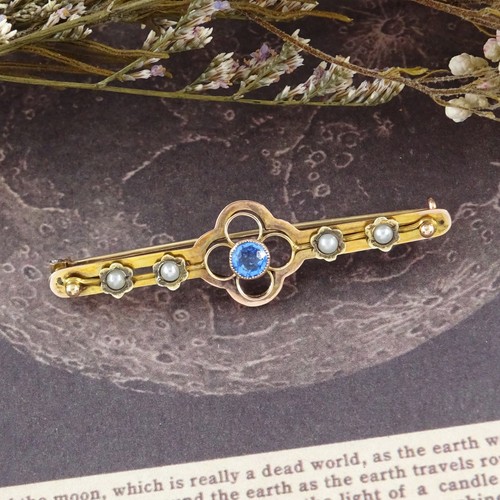 Edwardian 9ct gold - , blue