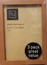 "3 Elegant Wooden Photo Frames