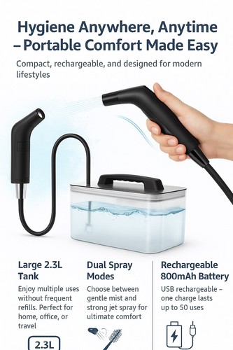Portable electric bidet - portable, 2.3l