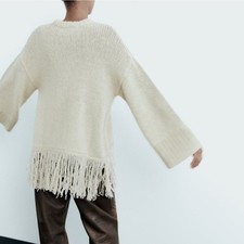 Zara boho cream large Knitted