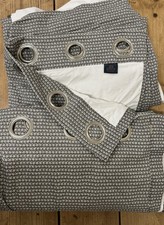 Bedeck Grey Patterned Lined Curtains Approx Width 170cm X Length 221cm