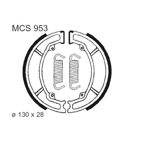 Brake shoe rear for sachs - for,