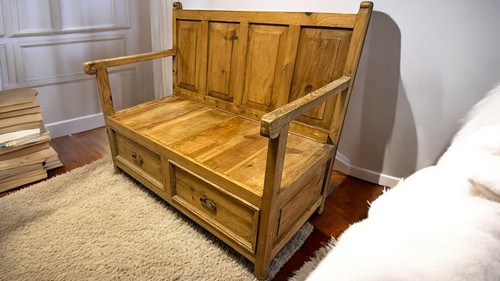 Large antique pine - antique, storage
