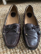 Clarks Women’s Dunbar Cruiser Burgundy Shoes Loafers Flats Patent Size 5.5D 